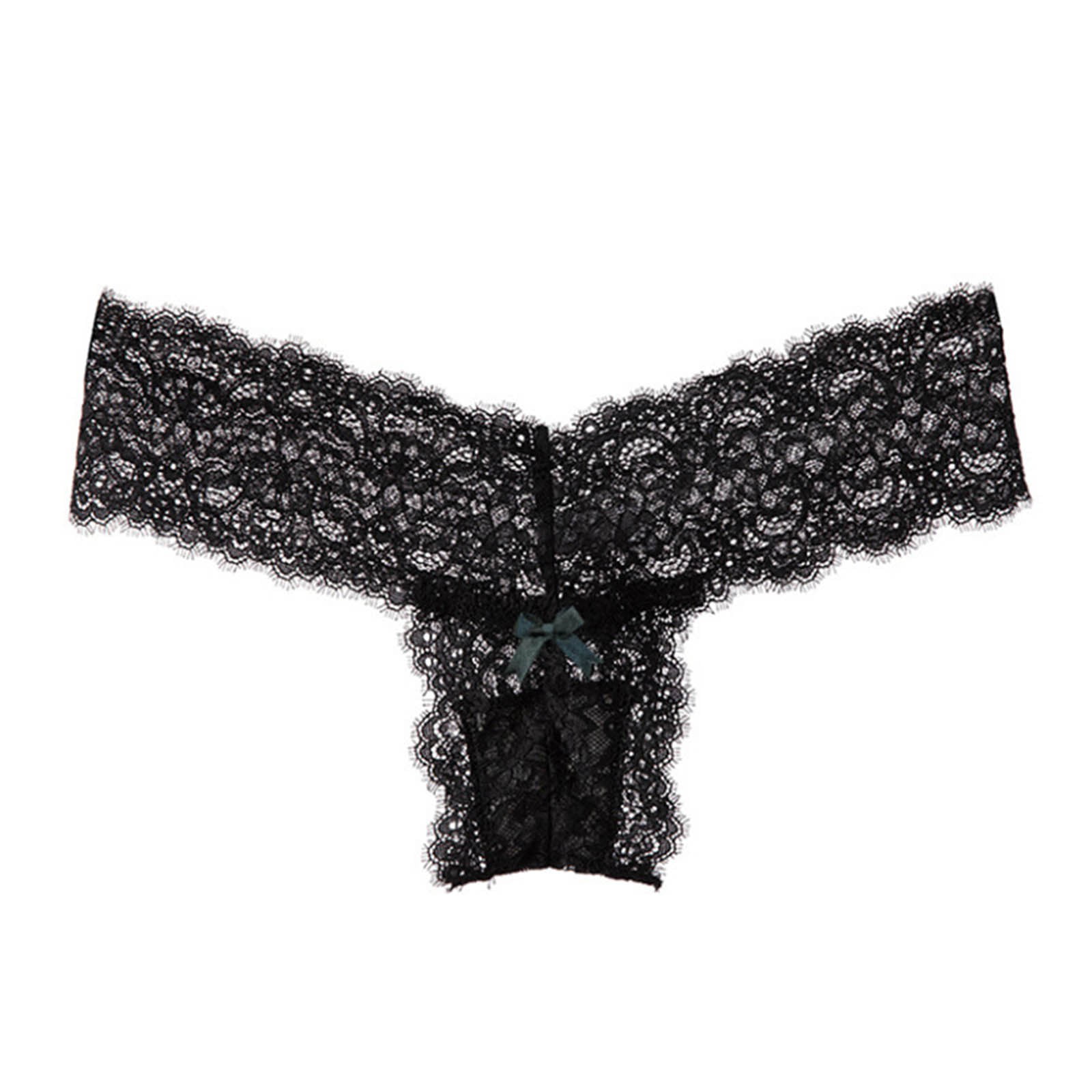 Pimfylm Cotton Thongs For Women Women's Flattering Lace Cotton Stretch  Panties Beige Medium 