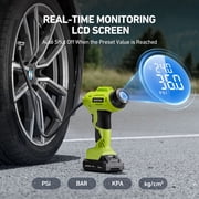 AstroAI Cordless Tire Inflator 160PSI, Portable Air Compressor Dual Power with 12000mAh Rechargeable Battery 12V DC Adapter, Tire Pump Air Pump for Car Tires Auto Shutoff, Digital Pressure Gauge, LED