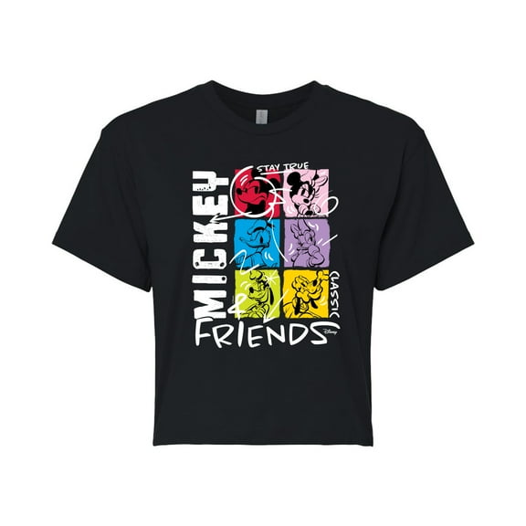 Disney - Streetwear Group Shot - Juniors Cropped Cotton Blend T-Shirt