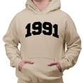 thumbnail image 2 of 1991 College Style Hoodie Sweatshirt Unisex 3X-Large Sand, 2 of 5