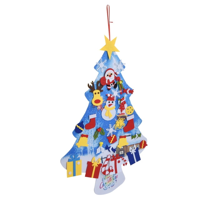 Decoración navideña, árbol de Navidad de fieltro desmontable, juego de árbol de Navidad, juego de fieltro navideño de alta capacidad