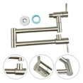 thumbnail image 4 of Foldable Brass Wall Mounted Kitchen Faucet Pot Filler Faucet Swivel Folding Retractable Rotary Stretch Basin Faucet Sink Tap, 4 of 6