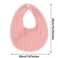 thumbnail image 3 of hengsof Baby boy's Everyday Bib, Stylish Lace Trim Solid Color Soft Cotton Gauze Comfortable Bib, Suitable for Infants, 3 of 4