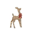 Set of 3 Lightup Glitter Deer Family with 210 Clear Incandescent Christmas Lights, Holiday Time