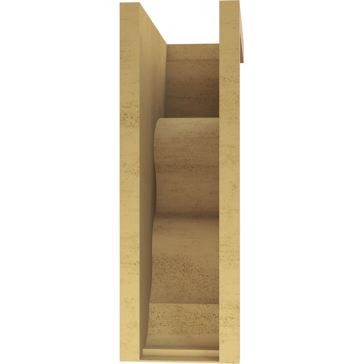 9"W x 18"D x 27"H Classic Highland Rough Cedar Woodgrain TimberThane Corbel, Primed Tan