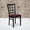Burgundy Vinyl Seat/Black Metal Frame, variant on Emma + Oliver 2 Pack Black Window Back Metal Restaurant Chair - Black Vinyl Seat