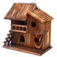 thumbnail image 5 of ToppiJoy 9.84*9.84in Squirrel House Nesting Box Bird Nature Animals Safety Wooden Nest Protector Brown, 5 of 10