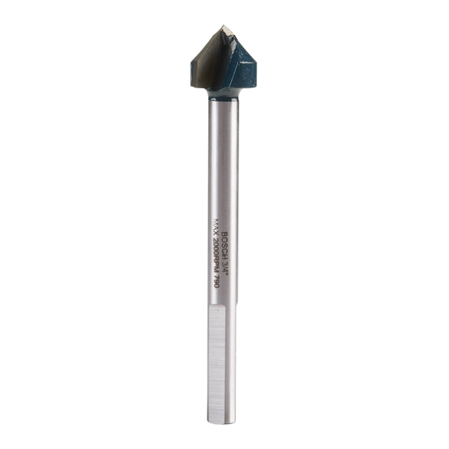 Juego de brocas BOSCH GT800 para vidrio con punta de carburo, 3/4 pulgadas