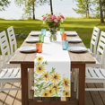thumbnail image 4 of Table Runners 70 Inches Long Dress Scarves, Yellow Daisy Flowers Farmhouse Coffee/Dining/Kitchen Table Decor, Holiday Table Runner, Spring Summer Pastoral Garden Floral 13x70 Inch, 4 of 9