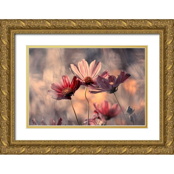 Bravin, Fabien 18x13 Gold Ornate Wood Framed with Double Matting Museum Art Print Titled - The three sisters