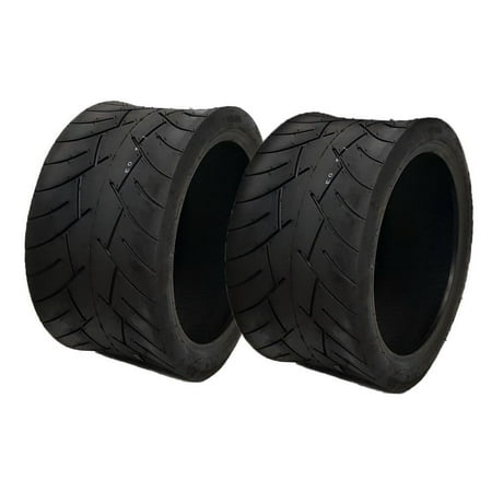 SET OF TWO: Tubeless Type Street Tire Size 205/30-12 (Front or Rear) for Golf Cart, Honda Ruckus, Maddog Ruckus Clone and ATV/UTV