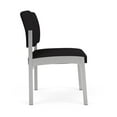 thumbnail image 4 of Lenox Steel Reception Waiting Armless Guest Chair / Silver Steel / Black, 4 of 5