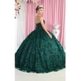 thumbnail image 2 of Womens Hunter Green Prom Quinceanera Sweet 16 Long Sweetheart Sleeveless Ball Gown Plus Size Dress, 2 of 5