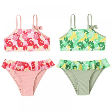 

GYRATEDREAM Girls Flounce Bikini Beach Sport 2 Piece Swimsuit 3-7 Years