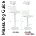 thumbnail image 5 of AmeriHome 2 Piece Plastic Adjustable Height Solid White Full Back Bar Stool, 5 of 5