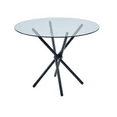thumbnail image 3 of Velets Bella Glass Top Dining Table with Metal Legs - Modern & Sleek Design for Dining Room, Kitchen, or Living Room - Durable & Sturdy Construction, Perfect for Breakfast Nooks & Kitchens, 3 of 3