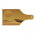 thumbnail image 1 of Dune Cutting Board, Monochrome Style Image of Camel Sun and Desert Sand Hills, Decorative Tempered Glass Cutting and Serving Board, in 3 Sizes, by Ambesonne, 1 of 2