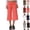 Watermelon Red, variant on UDAUDU Fold Over Pants for Women Capris Pants Low Rise Wide Leg Yoga Gym Summer Palazzo Cute Going Out Flowy Gaucho Streetwear Pants Black L