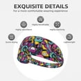 thumbnail image 2 of Headbands For Women/Men, Music Robot Elastic Soft Sweat Band Sports Hair Bands For Women & Men'S Hair, Moisture Wicking Workout Head Bands For Running, Gym,Yoga, 2 of 8