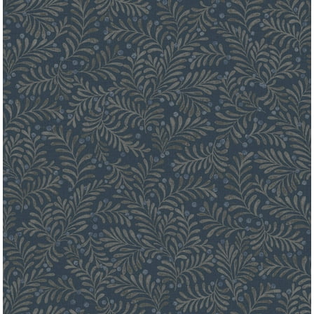 Chesapeake Chrysantha Navy Berry Branches Wallpaper