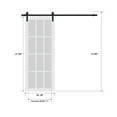 thumbnail image 4 of Modern Barn Door 18" x 80" inches / Mela 0733 Painted White / 6.6FT Silver Rail Track Heavy Hardware Set / Solid Panel Interior Doors, 4 of 5