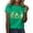 Green, variant on Aayomet St Patrick's Day Sparkly Tops For Women Summer Tops for Women V Neck Short Sleeve T Shirt Loose Fit Ruffle Peplum Tops ,Green M