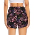 thumbnail image 2 of Lsque Orchids Flowers Printed Women's Running Shorts with Liner Pockets,Elastic Quick Dry Workout Athletic Gym Yoga Shorts,Womens High Waist Shorts-Medium, 2 of 9