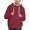 Red, variant on EGNMCR Womens Plaid Shacket Jacket, Long Sleeve Button Down Fleece Hooded Jackets, Warm Coat Women's Winter Warm Solid Teddy Fleece Hooded Casual Coat Hooded Jacket Outwear Women Coat