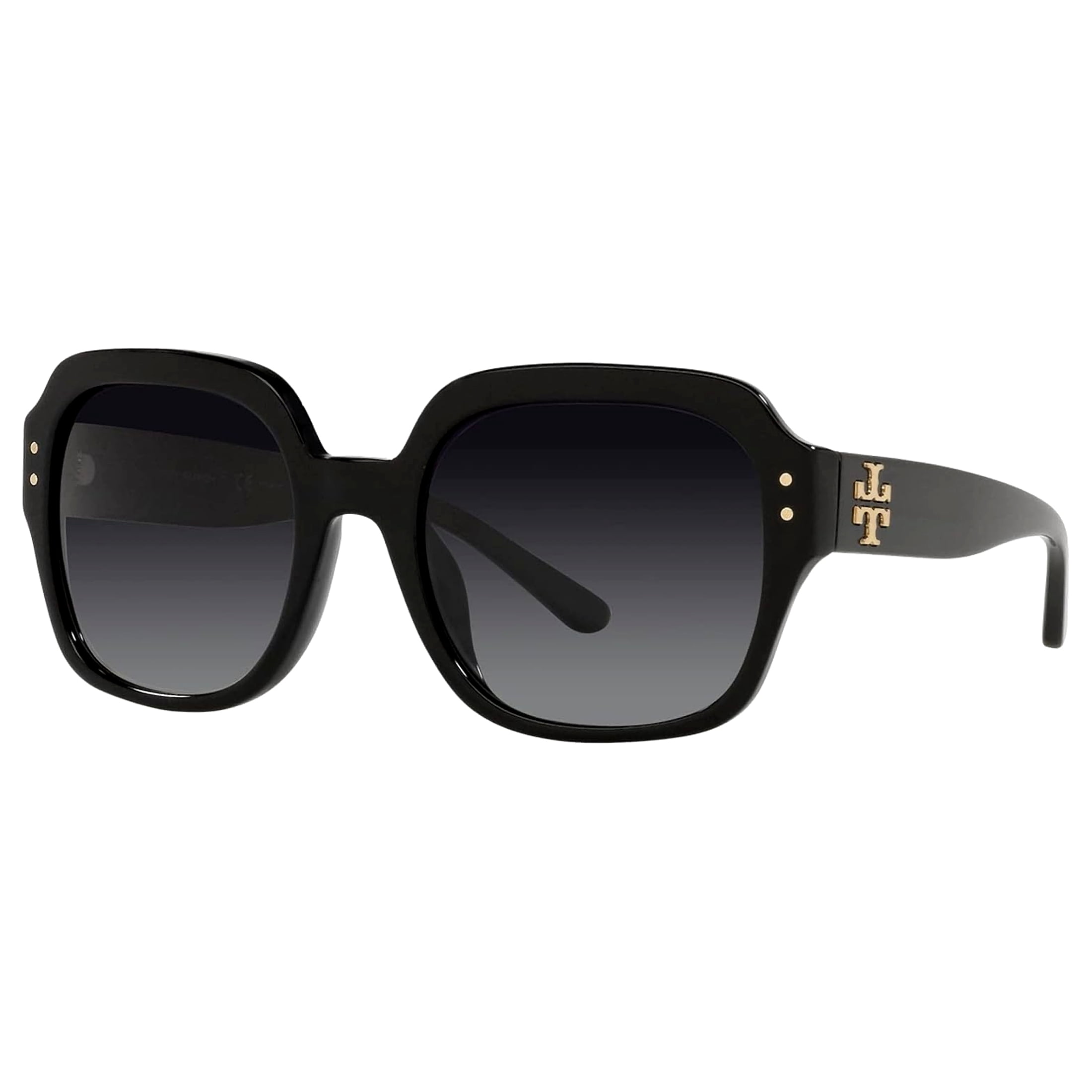 Tory Burch TY 7143U Plastic Womens Square Polarized Optical Sunglasses Black 56mm Adult