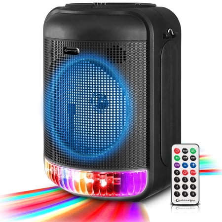 UPC: 0817802017163 | Technical Pro 600 Watts Rechargeable 8  Bluetooth LED Speaker with USB  Card  Aux  Mic  Inputs FM Radio  TWS Stereo