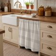 thumbnail image 3 of Grey Checkered Cabinet Curtains 35"W x 35"L, Rustic Farmhouse Buffalo Plaid Sink Skirt for Bathroom Vanity Kitchen Self Adhesive, Dust-Proof Privacy Curtain for Shelves Closet Laundry Room Pantry, 3 of 9