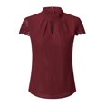 thumbnail image 4 of Womens Summer Outfits, Women'S Tops, Women's Casual Blouse Loose Sleeve V-Neck Top Tank Shirt Elegant Solid Women's Clothing for Everyday Wear, 4 of 9