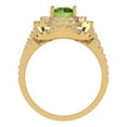 thumbnail image 4 of 1.8 ct Brilliant Round Cut Natural Peridot 14K Yellow Gold Halo Solitaire with Accents Engagement Bridal Wedding Ring Band Set size 10.25, 4 of 7