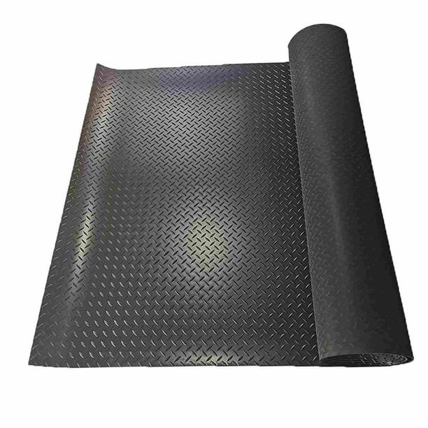 Ratation Garage Floor Mat Rolls Diamond Plate PVC Vinyl NonSlip Garage