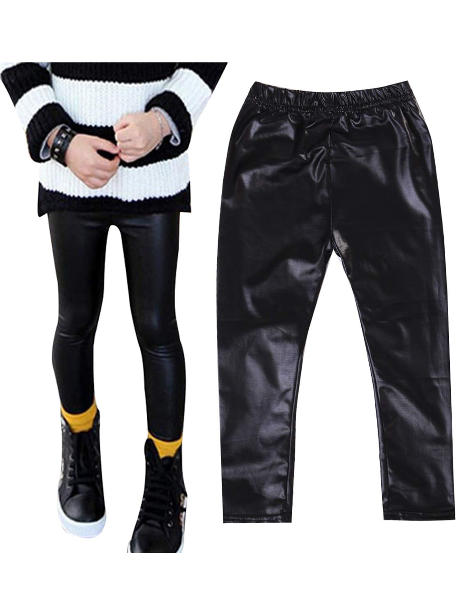 Lanpan Fashion Baby Girls Boys Imitation leather Legging Pants