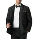 thumbnail image 1 of CHAQUETA DE TRAJE DE NEGOCIO SÓLIDA DE UN BOTÓN CON SOLAPA DE MUESTRA PARA HOMBRES CHIC INSPIRADOS 2XL NEGRO, 1 of 5