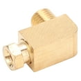 thumbnail image 1 of Brass 90 Degree Elbow Compression Tube Pipe Fitting Connector, Strong Connection Resistance, High Temp Resistance, 2 Types Available, for Nylon Copper Aluminum Tubes, 1 of 7