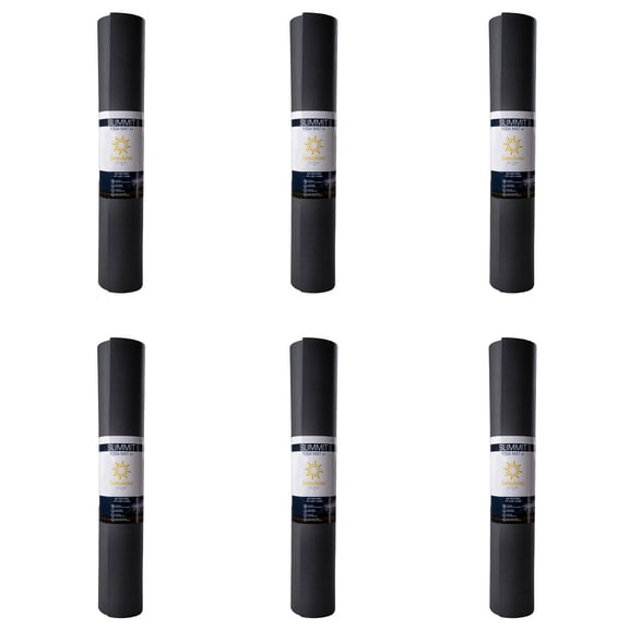 Sunshine Yoga Summit Yoga Mats, 74"x26"x6mm, Flake-Resistant, Non-Slip, 6 Pack