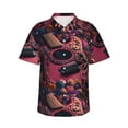 thumbnail image 1 of Fotbe Romantic Heart Guitar Camisa Hawaiana para Hombre Unisex – Camisa Casual de Verano con Botones de Manga Corta de Algodón y Lino,Small, 1 of 7