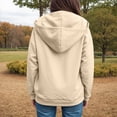 thumbnail image 4 of Godom Women Zip Up Hooded Sweatshirt Ladies Letter Print Long Sleeve Casual Loose Lightweight Jacket wih Pockets, 4 of 7