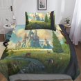 thumbnail image 1 of Medieval Castle Fortress Bedding Set D Pattern Print Duvet Cover Zipper Closure With Pillowcases Microfiber For Adults And Children Single Pieces 135*, 1 of 5