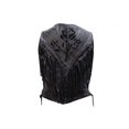 thumbnail image 5 of Dealer Leather LV418-2XL Womens Black Rose Inlay Motorcycle Vest - 2XL, 5 of 5