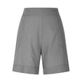 thumbnail image 4 of mfyjkho Pantalones Cortos De Gimnasio, Pantalones Cortos Casuales De Verano De Color Sólido Para Mujer Con Bolsillo Pantalones Cortos Para Mujer Xxxl, 4 of 7