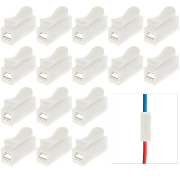 DECORNIJIA 100Pcs Push In Wire Connectors White for Electrical Wires