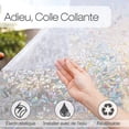 thumbnail image 4 of Patterned Window Film, Blackout Window Film Rainbow Effect 45x200cm, Electrostatic Decorative Window Film, Opaque 3D Window Film, Privacy Window Film for Bedroom, Kitchen, 4 of 5