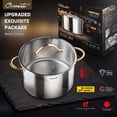 thumbnail image 3 of Stock Pot Ciwete de acero inoxidable de triple capa 18/10, 12 cuartos de galón, 3 of 9