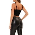 thumbnail image 3 of INSPIRE CHIC Women's Sequin Velvet Spaghetti Strap Club Party Crop Cami Top, 3 of 6