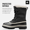 thumbnail image 3 of Bota Sorel Caribou Waterproof para mujer, color negro/piedra, 8.5 US, 3 of 7