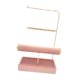 thumbnail image 2 of Soporte para presentación de joyería, organizador de joyas de terciopelo rosa para vestidor, hogar y dormitorio Estilo E, 2 of 8