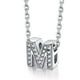 thumbnail image 1 of Collar inicial de plata esterlina Silvora con circonita cúbica letra M para mujeres y niñas, 1 of 8